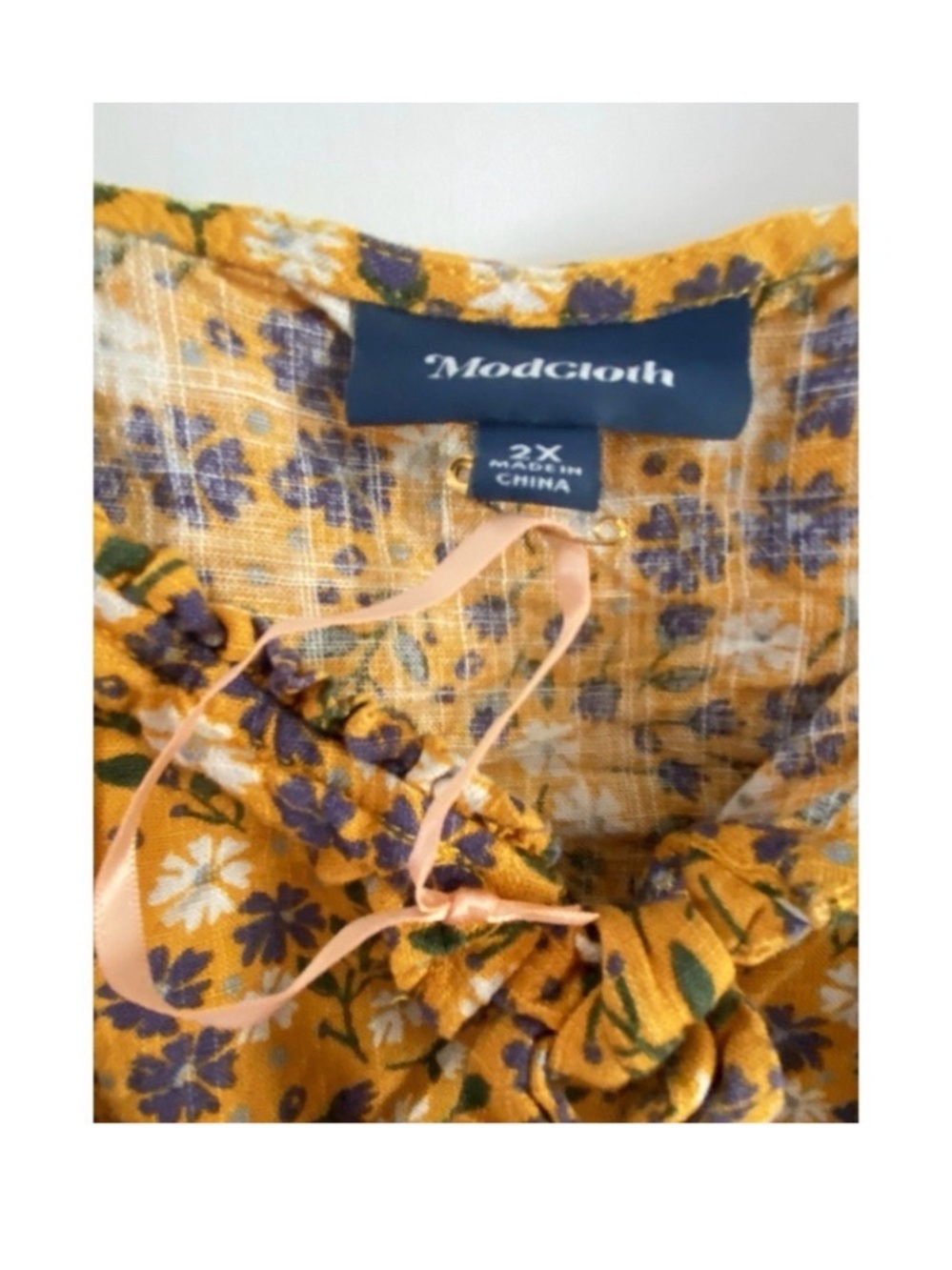 MODCLOTH YELLOW FLORAL TANK TOP - Picture 7 of 7